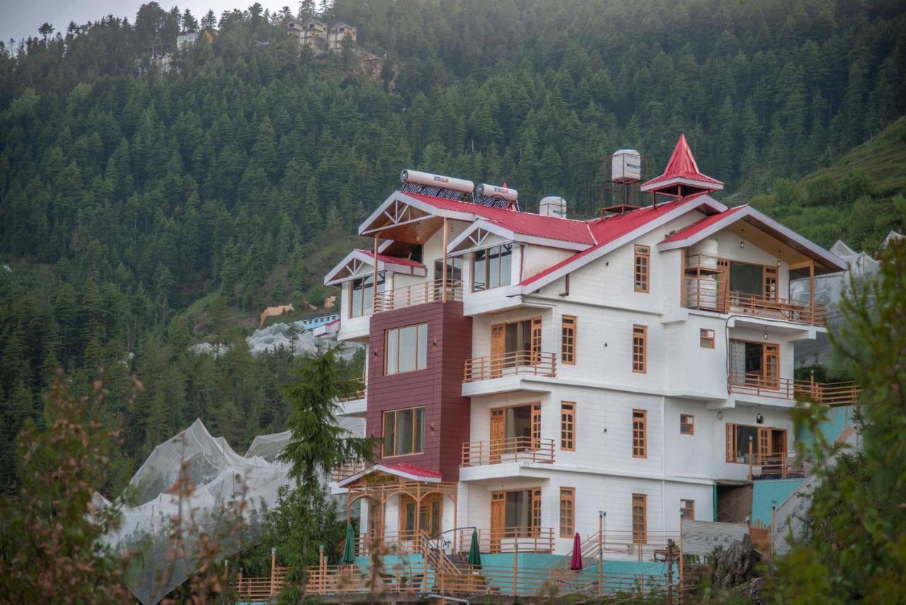 Wood Crista Kufri Near An Apple Orchard Hotel Bagian luar foto